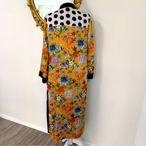 Zara Women mixed print silk kimono